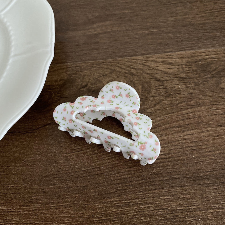 Spring Floral Claw Clip