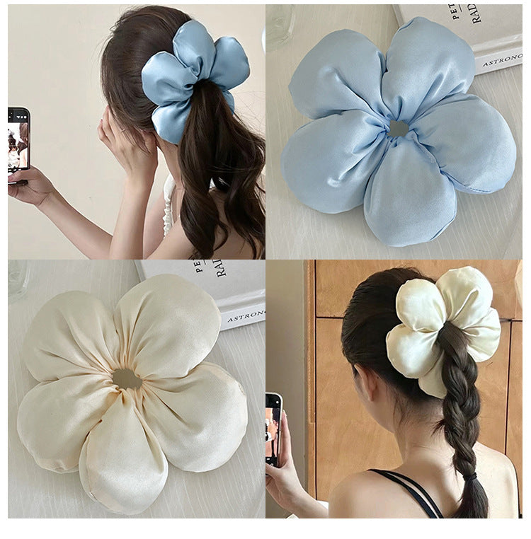 Flower Satin Scrunchie