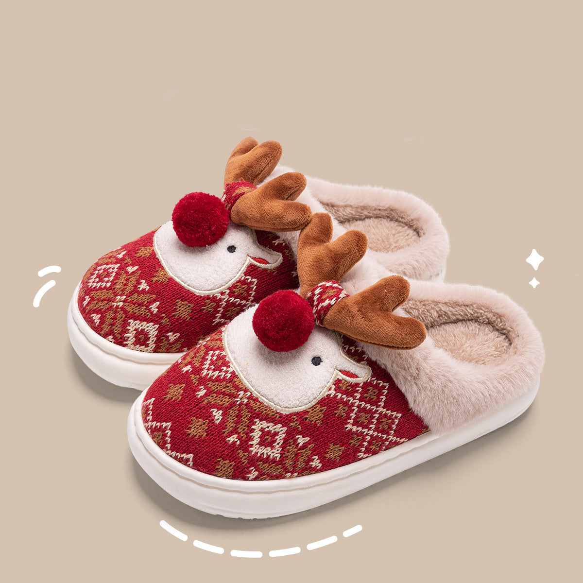 Christmas Elk Slippers