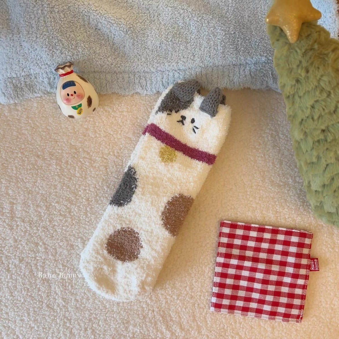 Plush Cat Socks