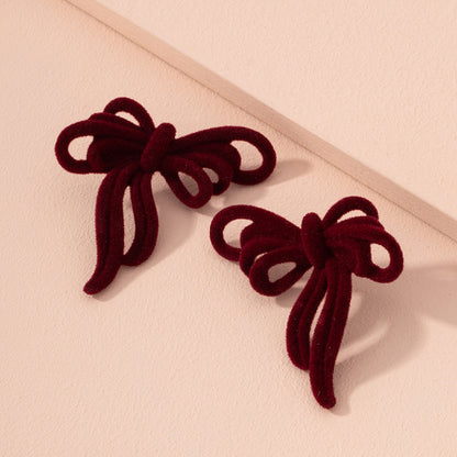 Velvet Ribbon Bow Earrings