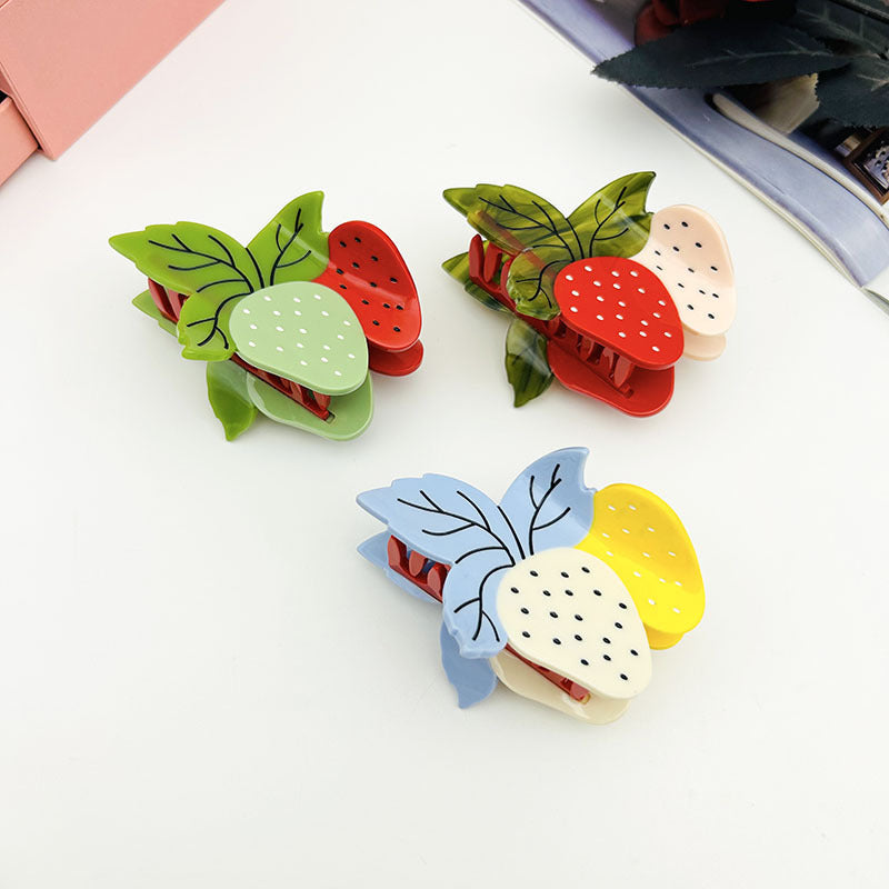 Strawberry Hair Claw Clips