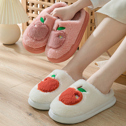 Apple Fuzzy Slippers