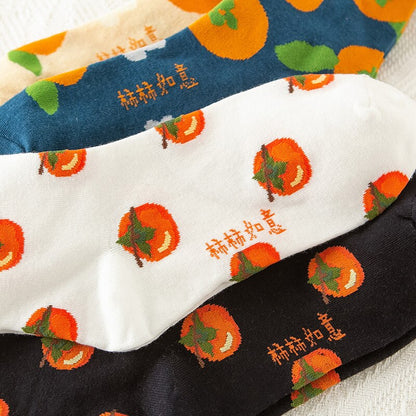 Orange Fruit Tube Socks