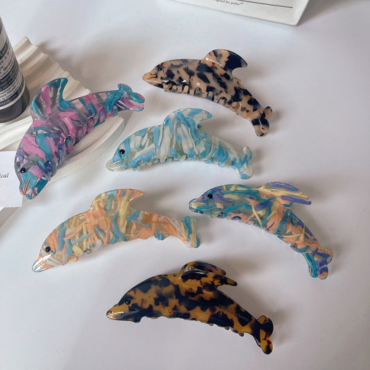 Dolphin Shaped Claw Clips