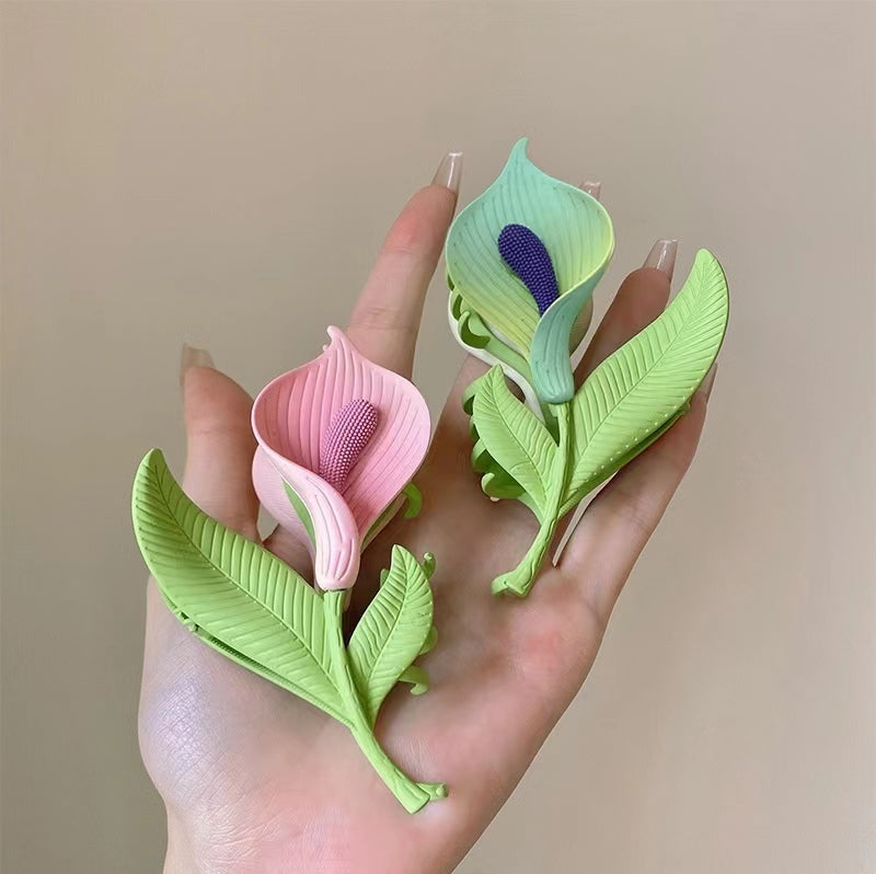 Calla Lily Flower Claw Clip