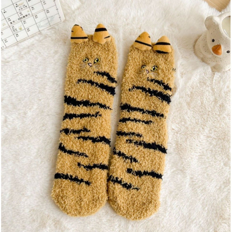 3D Cat Winter Socks