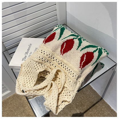 Knitted Tulip Tote Bag