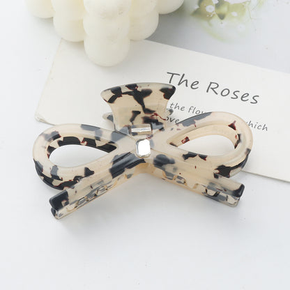 Rhinestone Bow Claw Clip