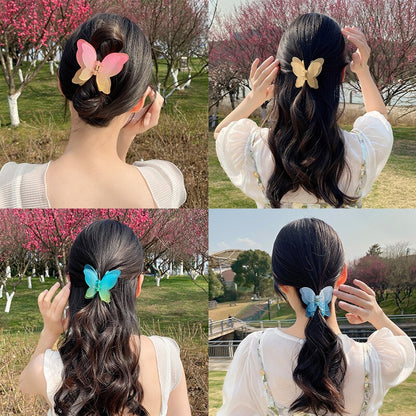 Gradient Butterfly Hair Claw Clip