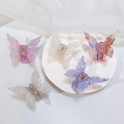 Marble Butterfly Claw Clip