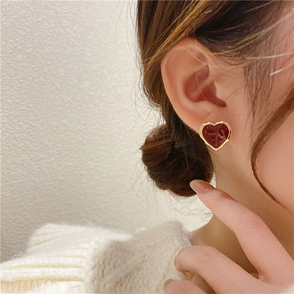 Red Heart Earrings