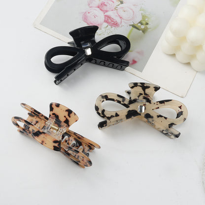 Rhinestone Bow Claw Clip