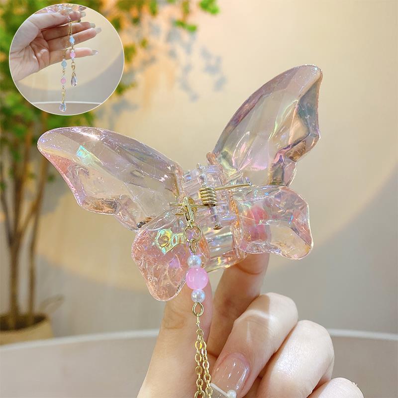 Holographic Butterfly Claw Clip