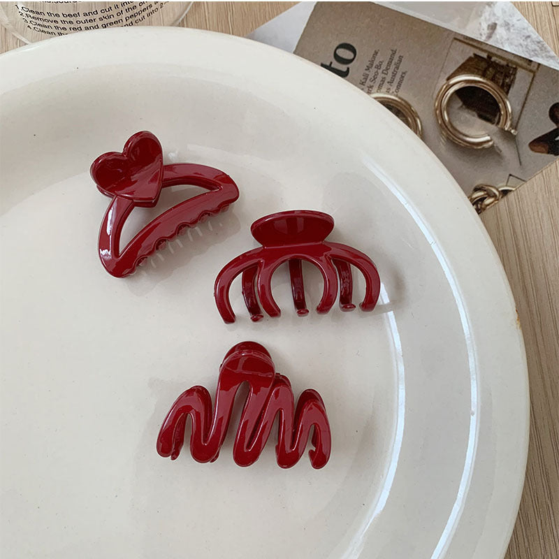 Red Mini Claw Clips