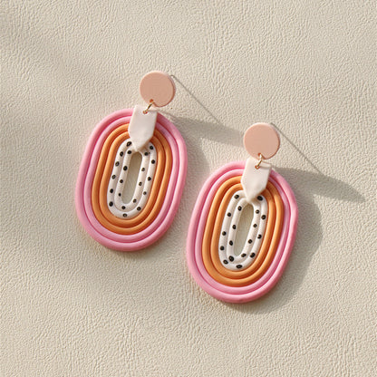 Retro Pastel Clay Earrings