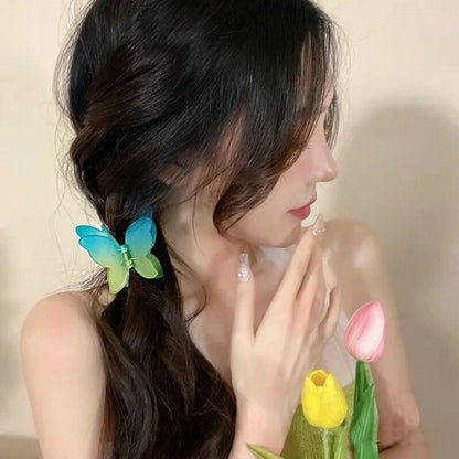 Gradient Butterfly Hair Claw Clip