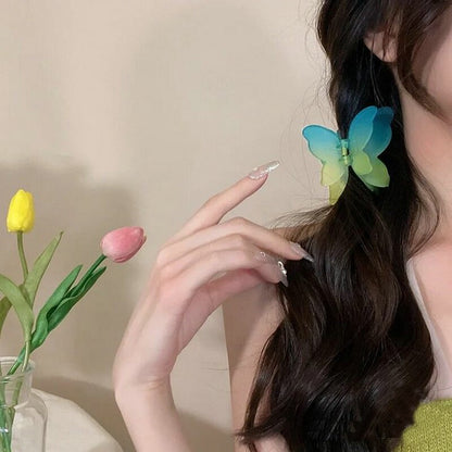 Gradient Butterfly Hair Claw Clip