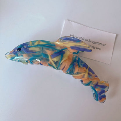 Dolphin Shaped Claw Clips