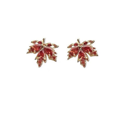 Maple Leaf Stud Earrings