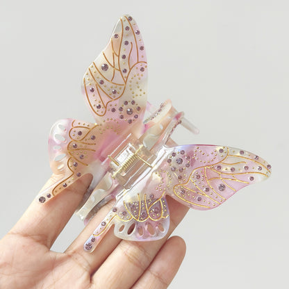 Rhinestone Fairy Butterfly Claw Clip