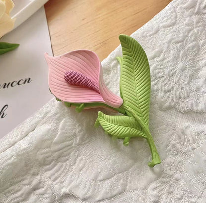 Calla-Lilien-Blumen-Krallenclip