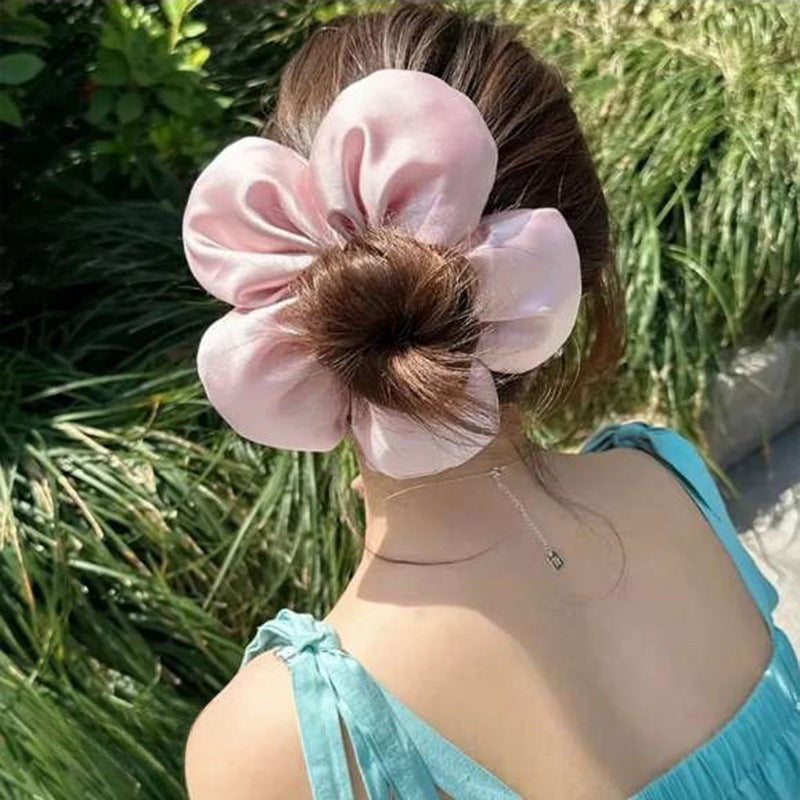 Flower Satin Scrunchie