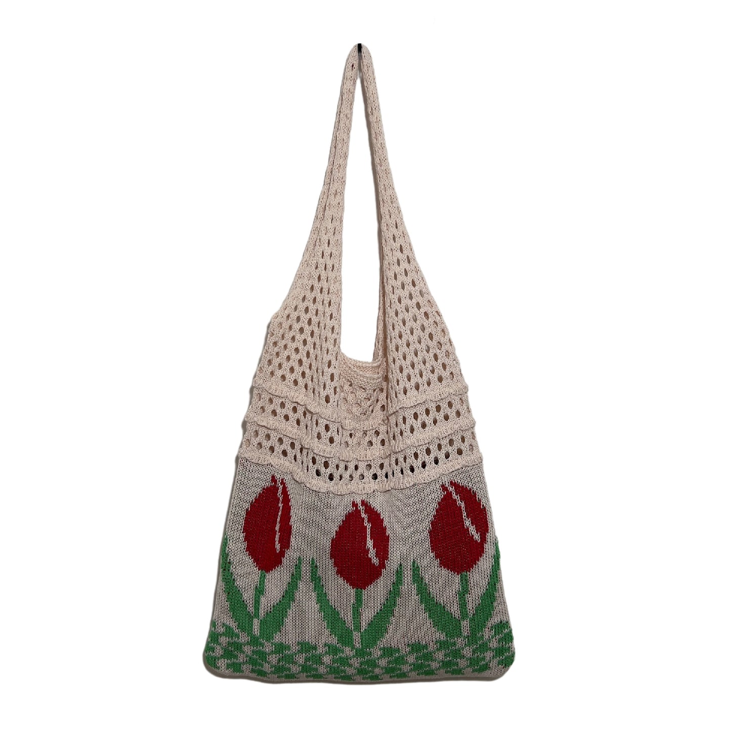 Knitted Tulip Tote Bag