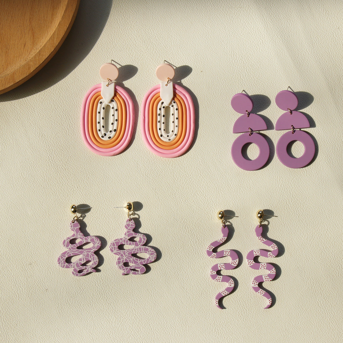 Retro on sale clay earrings