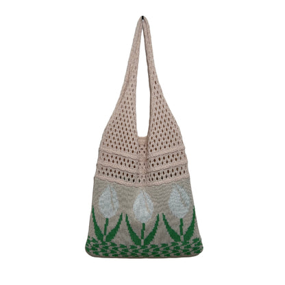 Knitted Tulip Tote Bag