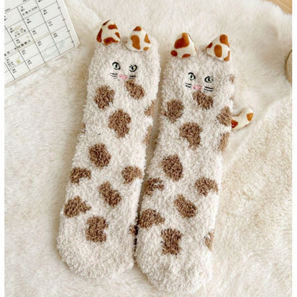 3D Cat Winter Socks