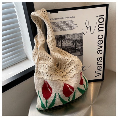 Knitted Tulip Tote Bag