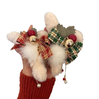 Christmas Plush Claw Clip