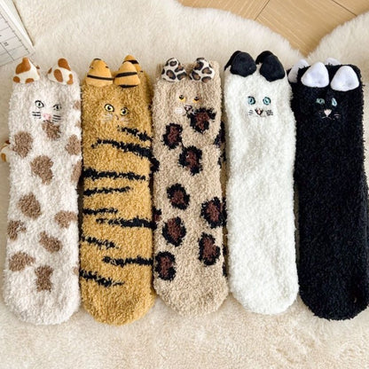 3D Cat Winter Socks