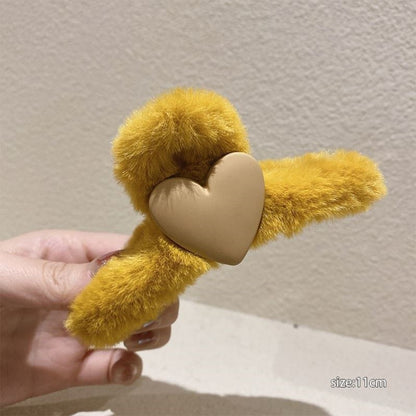 Plush Heart Claw Clip