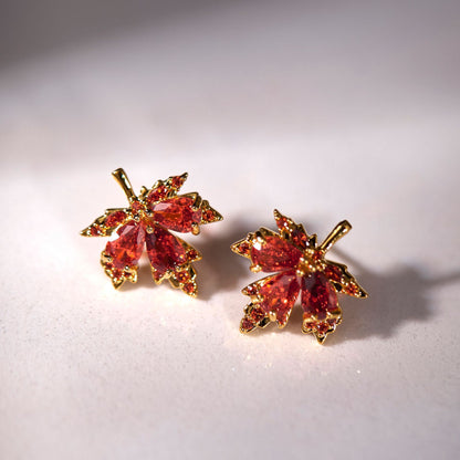 Maple Leaf Stud Earrings