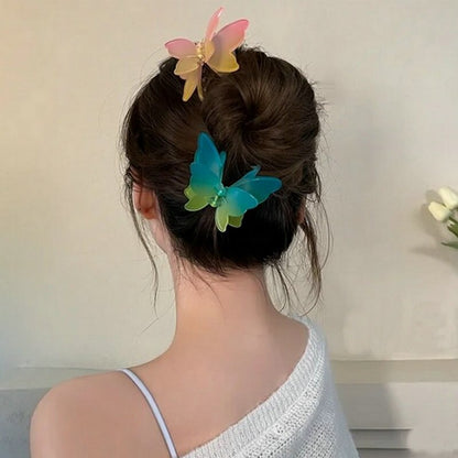 Gradient Butterfly Hair Claw Clip