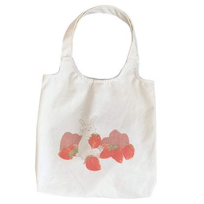 Strawberry Bunny Tote Bag