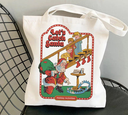 Horror Retro Canvas Tote Bag