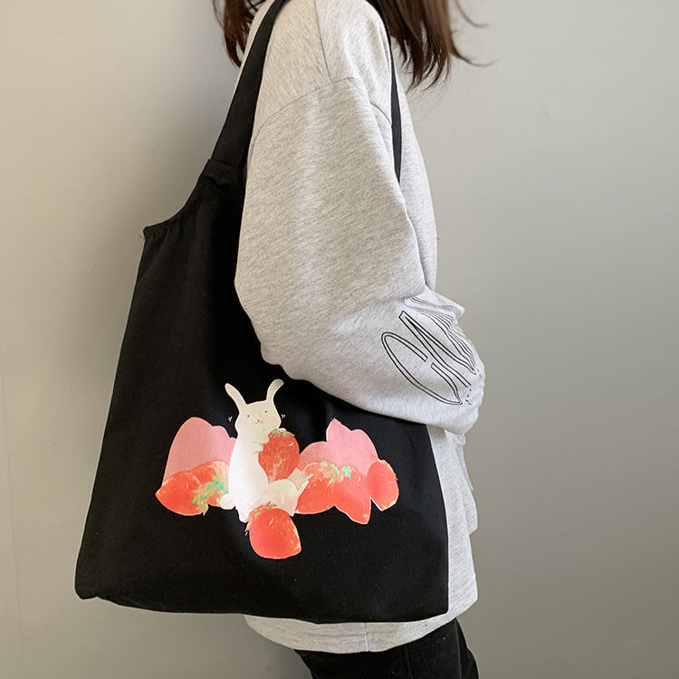 Strawberry Bunny Tote Bag