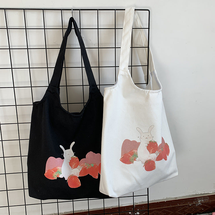 Strawberry Bunny Tote Bag