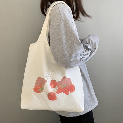 Strawberry Bunny Tote Bag