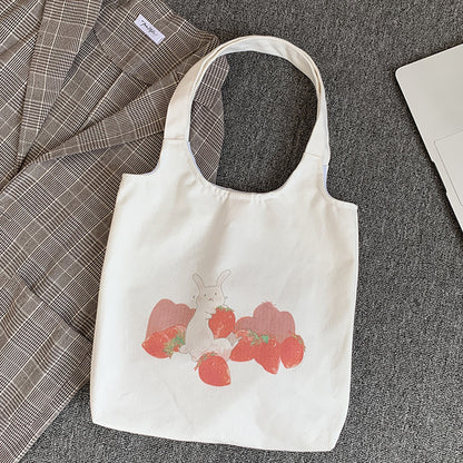 Strawberry Bunny Tote Bag