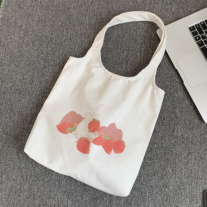 Strawberry Bunny Tote Bag