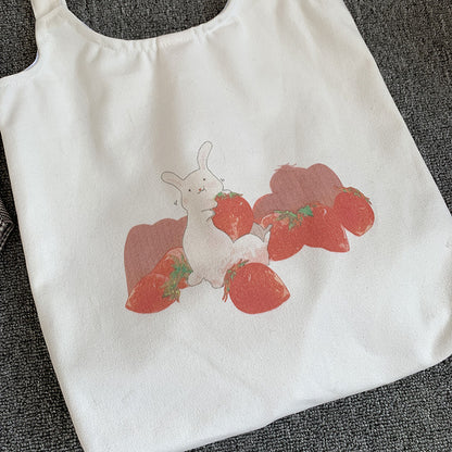 Strawberry Bunny Tote Bag