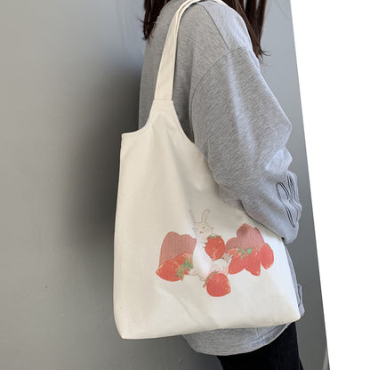 Strawberry Bunny Tote Bag