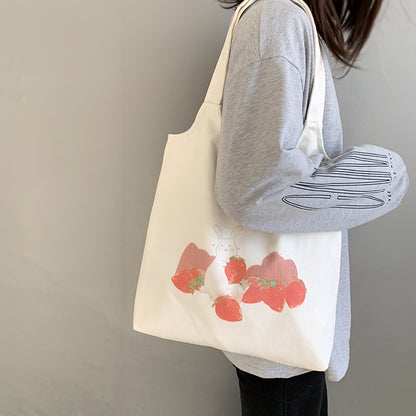 Strawberry Bunny Tote Bag