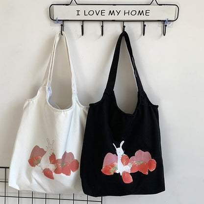 Strawberry Bunny Tote Bag