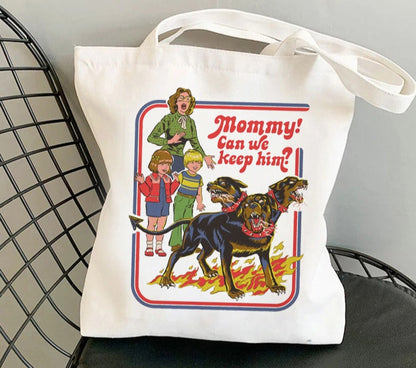 Horror Retro Canvas Tote Bag