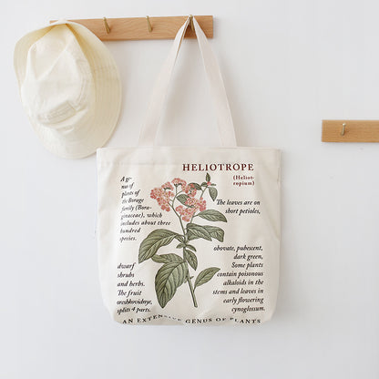 Botanische Blumen Stofftasche 